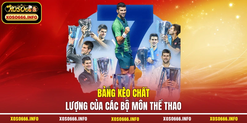 Bảng kèo chất lượng của các bộ môn thể thao