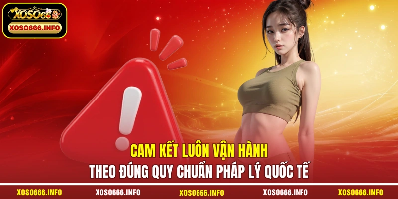 Cam kết luôn vận hành theo đúng quy chuẩn pháp lý quốc tế